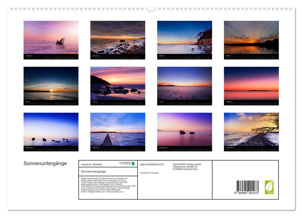 Sonnenuntergänge (CALVENDO Premium Wandkalender 2027)