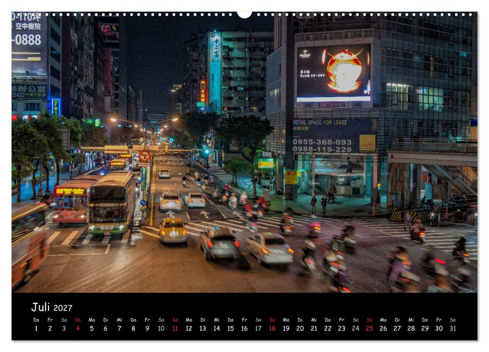 Taipeh, Metropole zwischen Tradition und Moderne. (CALVENDO Premium Wandkalender 2027)