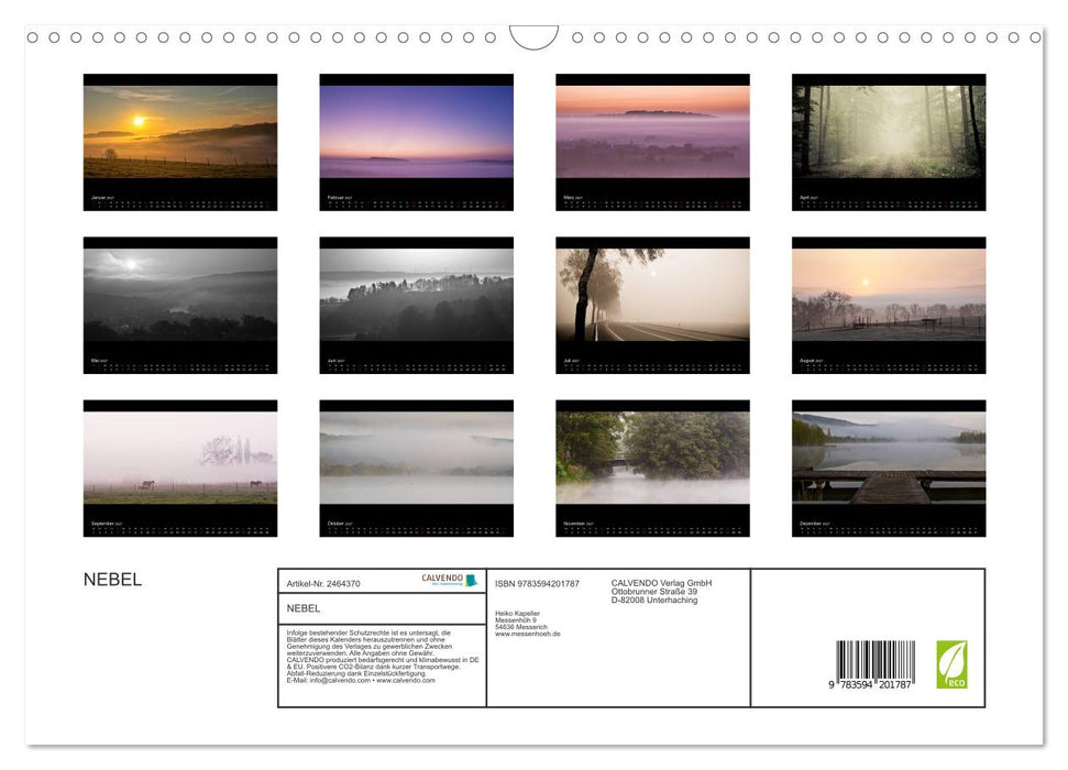 NEBEL (CALVENDO Wandkalender 2027)