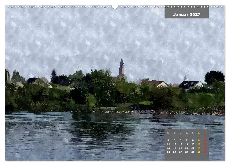 Heimatliches Bayern in Aquarell (CALVENDO Wandkalender 2027)