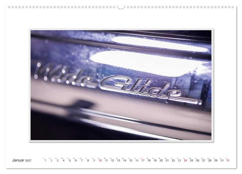 Emotionale Momente: Harley Davidson - Wide Glide (CALVENDO Premium Wandkalender 2027)