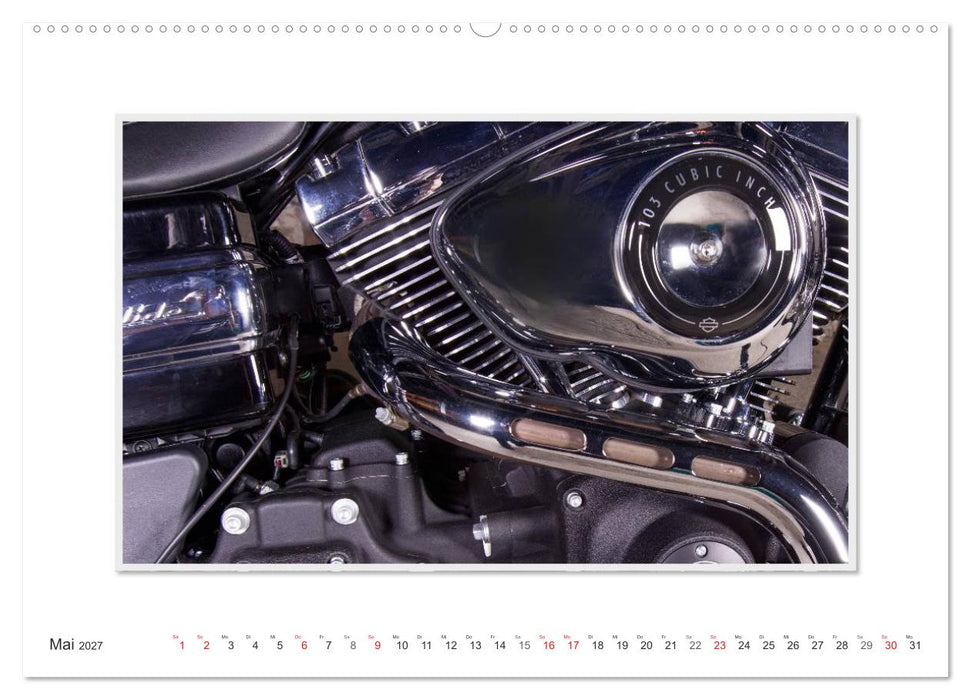 Emotionale Momente: Harley Davidson - Wide Glide (CALVENDO Premium Wandkalender 2027)
