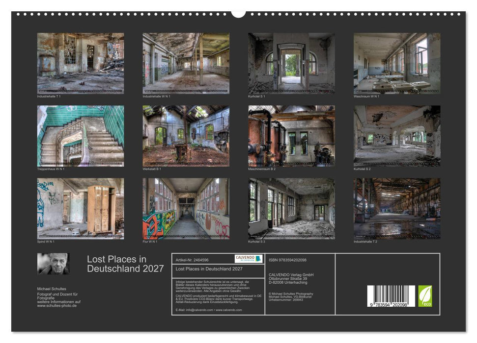 Lost Places in Deutschland 2027 (CALVENDO Premium Wandkalender 2027)