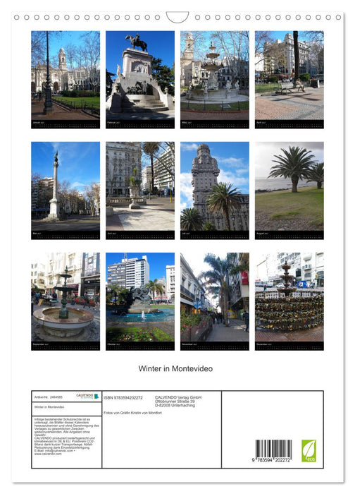 Winter in Montevideo (CALVENDO Wandkalender 2027)