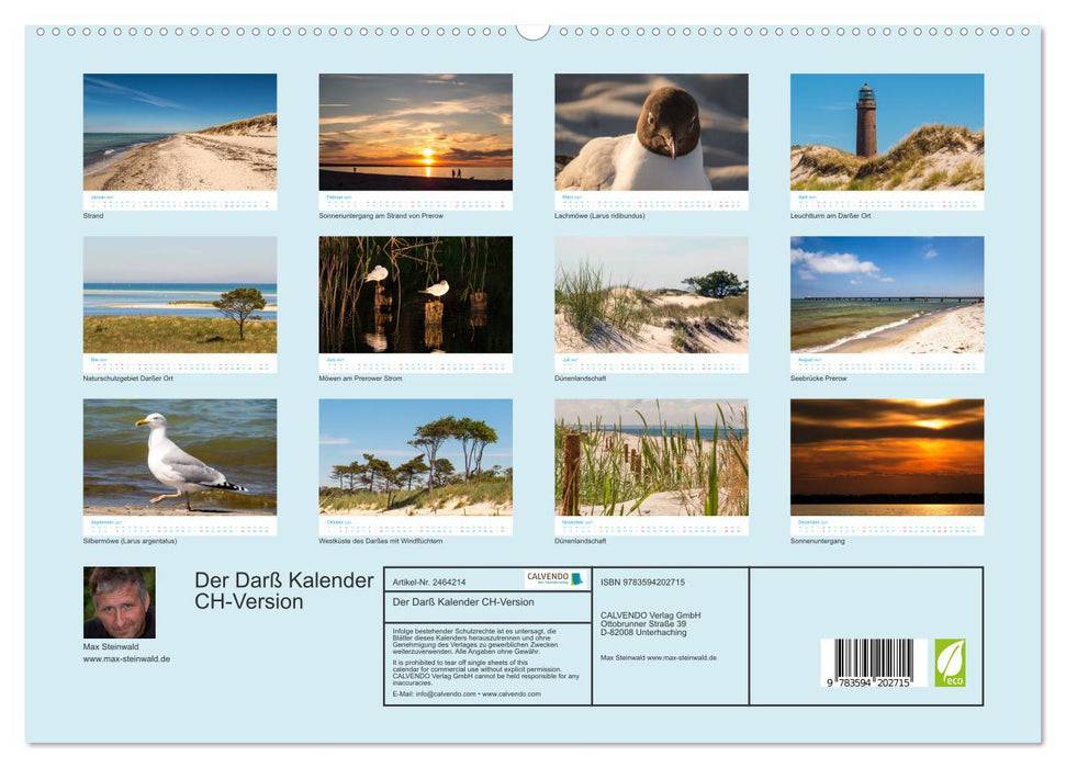 Der Darß Kalender CH-Version (CALVENDO Premium Wandkalender 2027)