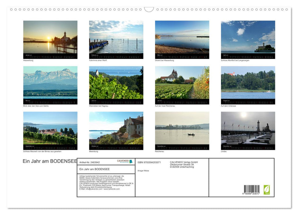 Ein Jahr am BODENSEE (CALVENDO Wandkalender 2027)