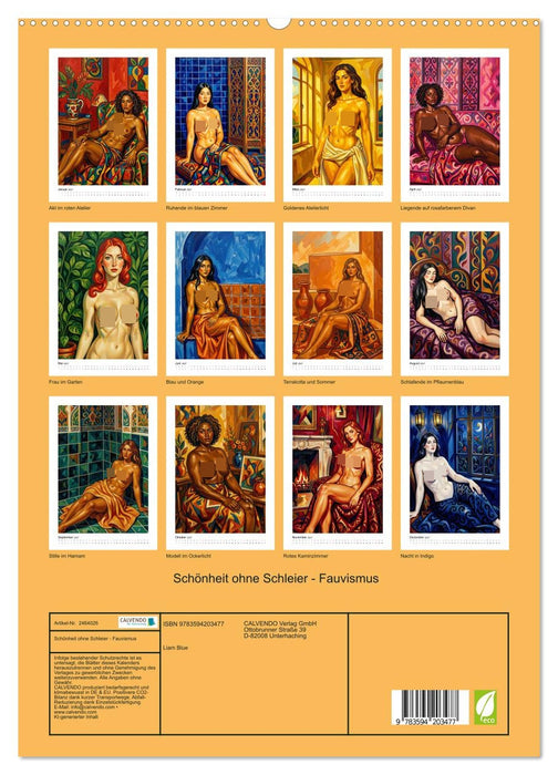 Schönheit ohne Schleier - Fauvismus (CALVENDO Premium Wandkalender 2027)