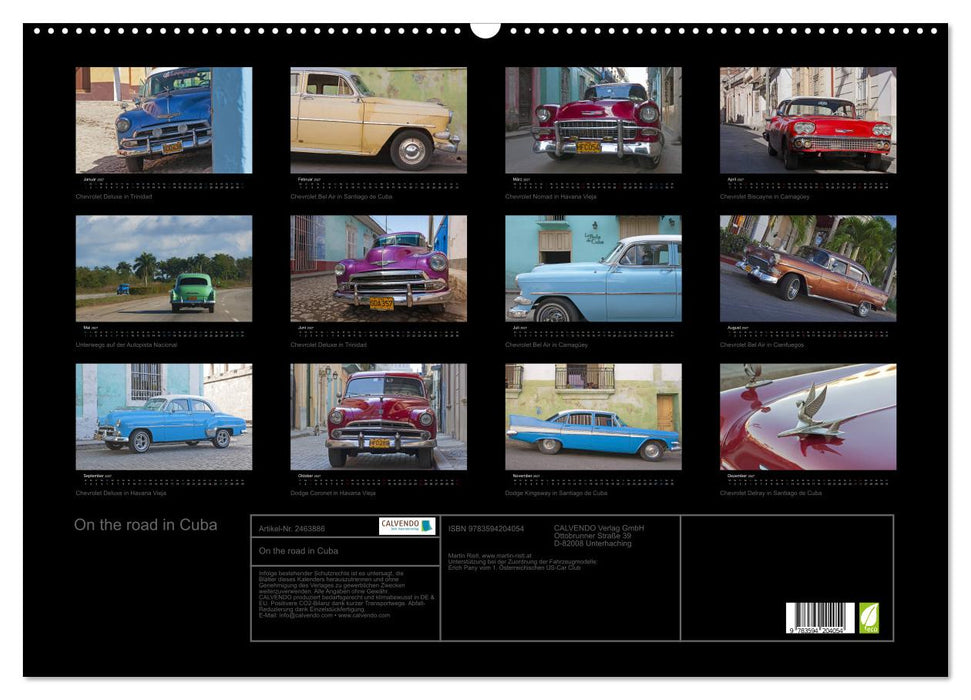 On the road in Cuba (CALVENDO Wandkalender 2027)