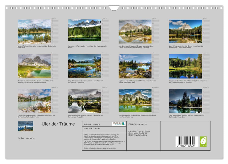Ufer der Träume (CALVENDO Wandkalender 2027)