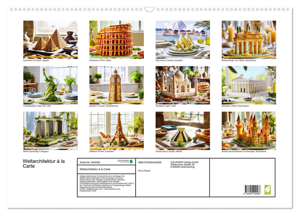 Weltarchitektur à la Carte (CALVENDO Wandkalender 2027)