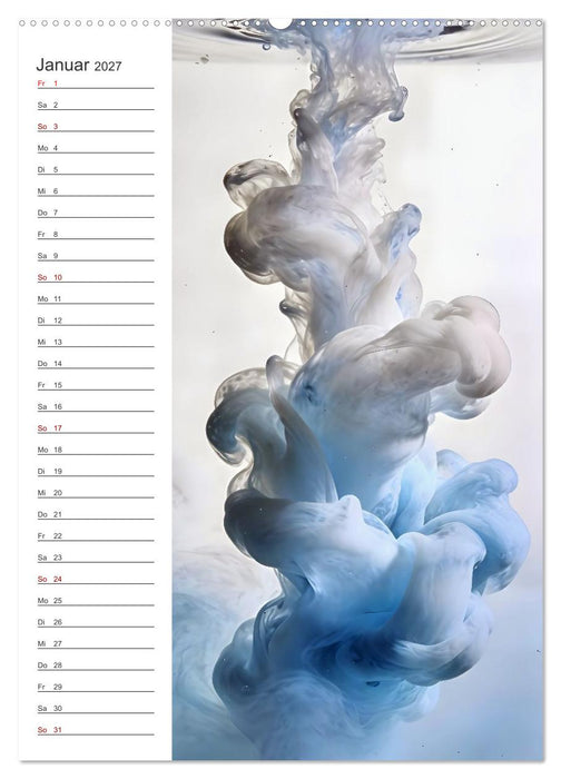 Quiet Fluids - Fluid Art Farben zwischen Wasser und Licht (CALVENDO Wandkalender 2027)
