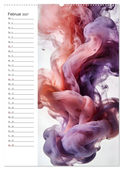 Quiet Fluids - Fluid Art Farben zwischen Wasser und Licht (CALVENDO Wandkalender 2027)
