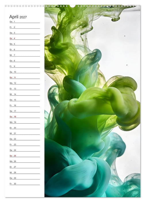Quiet Fluids - Fluid Art Farben zwischen Wasser und Licht (CALVENDO Wandkalender 2027)