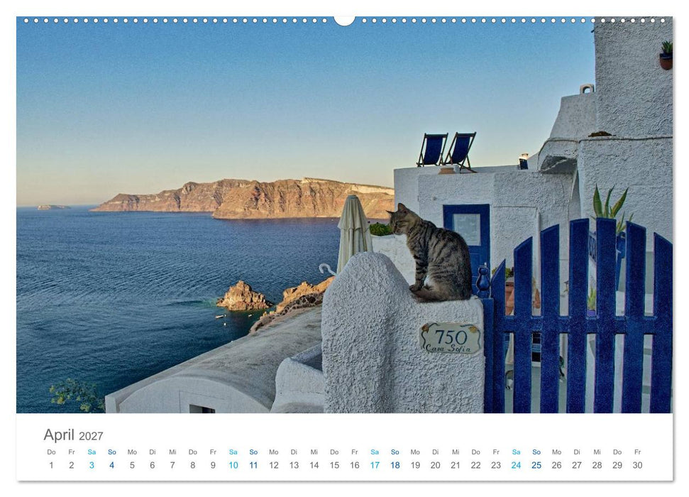 Santorin - Perle der Kykladen (CALVENDO Wandkalender 2027)