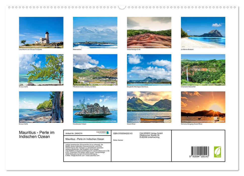 Mauritius - Perle im Indischen Ozean (CALVENDO Premium Wandkalender 2027)
