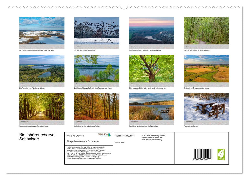Biosphärenreservat Schaalsee (CALVENDO Premium Wandkalender 2027)