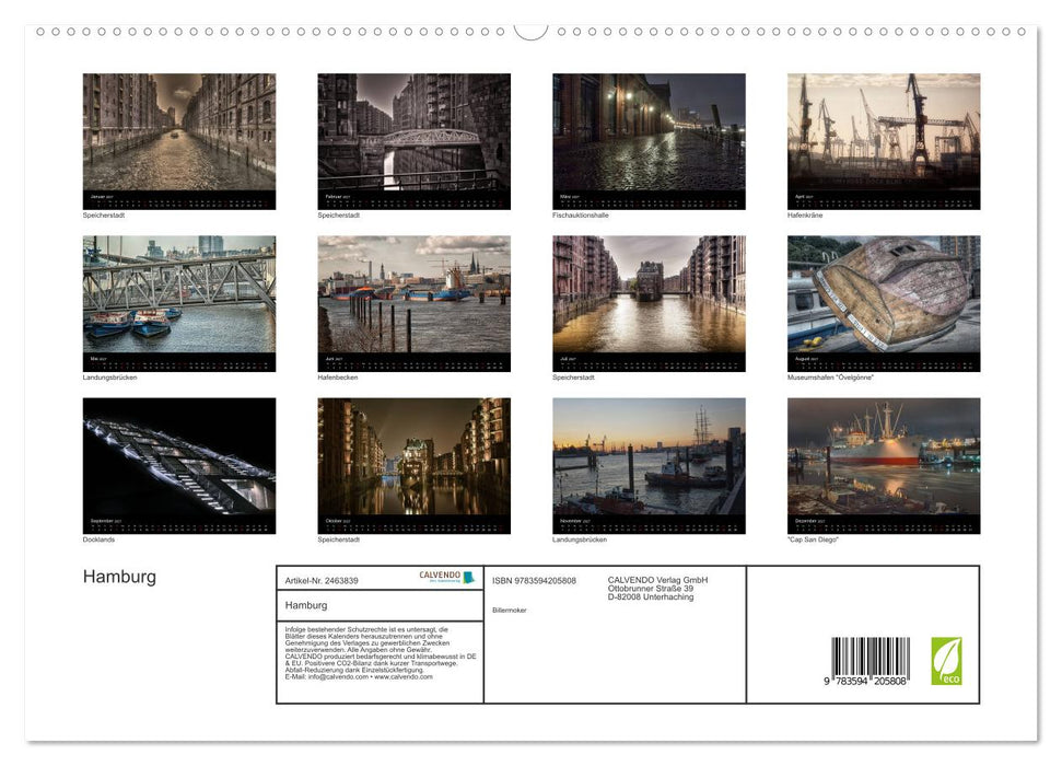 Hamburg (CALVENDO Premium Wandkalender 2027)