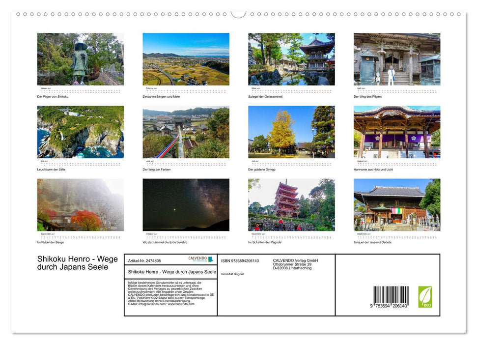 Shikoku Henro - Wege durch Japans Seele (CALVENDO Premium Wandkalender 2027)