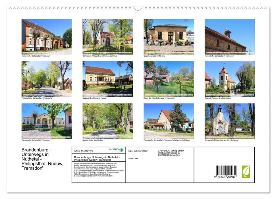 Brandenburg - Unterwegs in Nuthetal - Philippsthal, Nudow, Tremsdorf (CALVENDO Premium Wandkalender 2027)