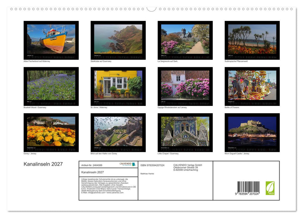 Kanalinseln 2027 (CALVENDO Premium Wandkalender 2027)