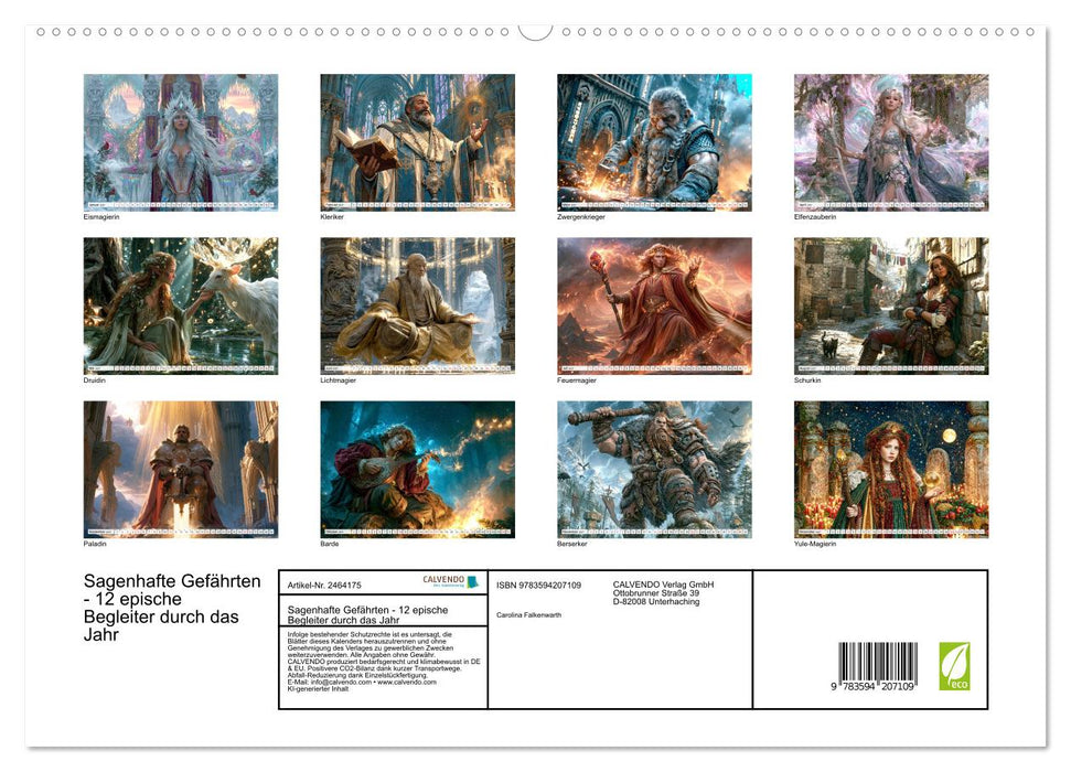 Sagenhafte Gefährten - 12 epische Begleiter durch das Jahr (CALVENDO Premium Wandkalender 2027)
