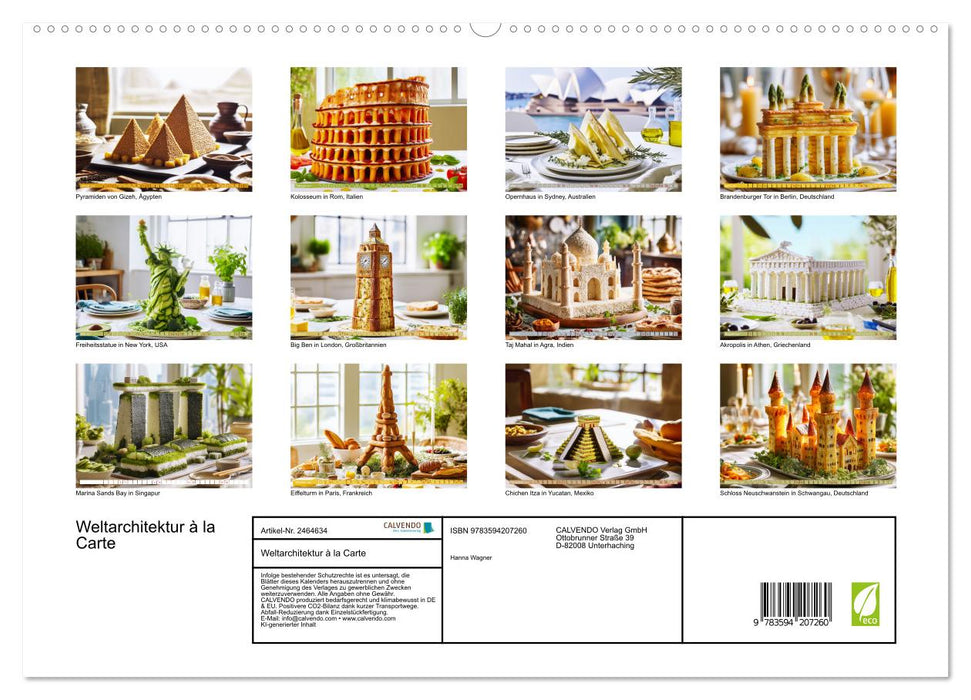 Weltarchitektur à la Carte (CALVENDO Premium Wandkalender 2027)