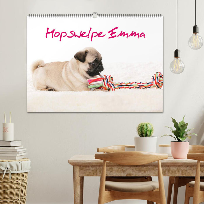 Mopswelpe Emma (CALVENDO Wandkalender 2027)