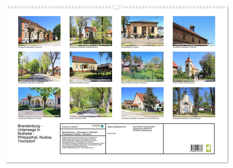 Brandenburg - Unterwegs in Nuthetal - Philippsthal, Nudow, Tremsdorf (CALVENDO Wandkalender 2027)