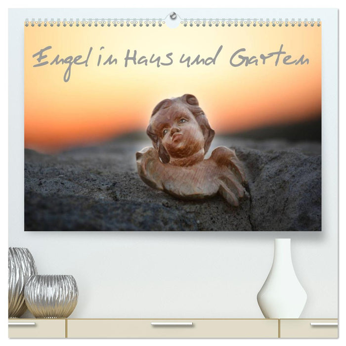 Engel in Haus und Garten (CALVENDO Premium Wandkalender 2027)