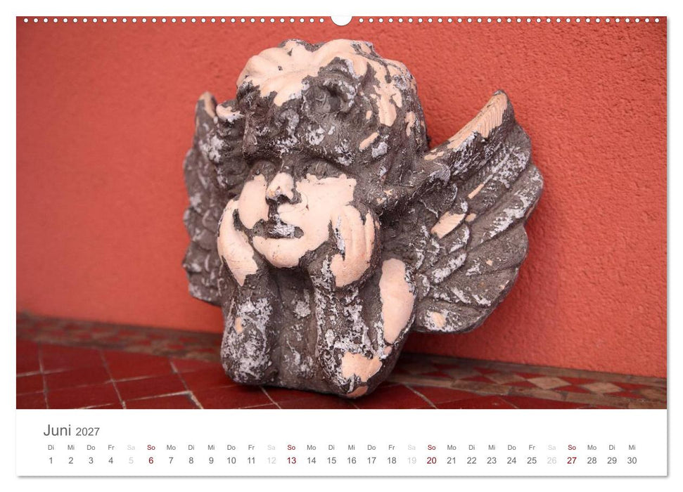 Engel in Haus und Garten (CALVENDO Premium Wandkalender 2027)