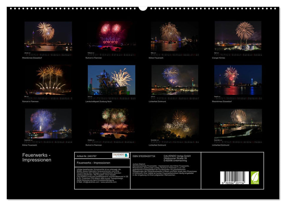 Feuerwerks - Impressionen (CALVENDO Premium Wandkalender 2027)