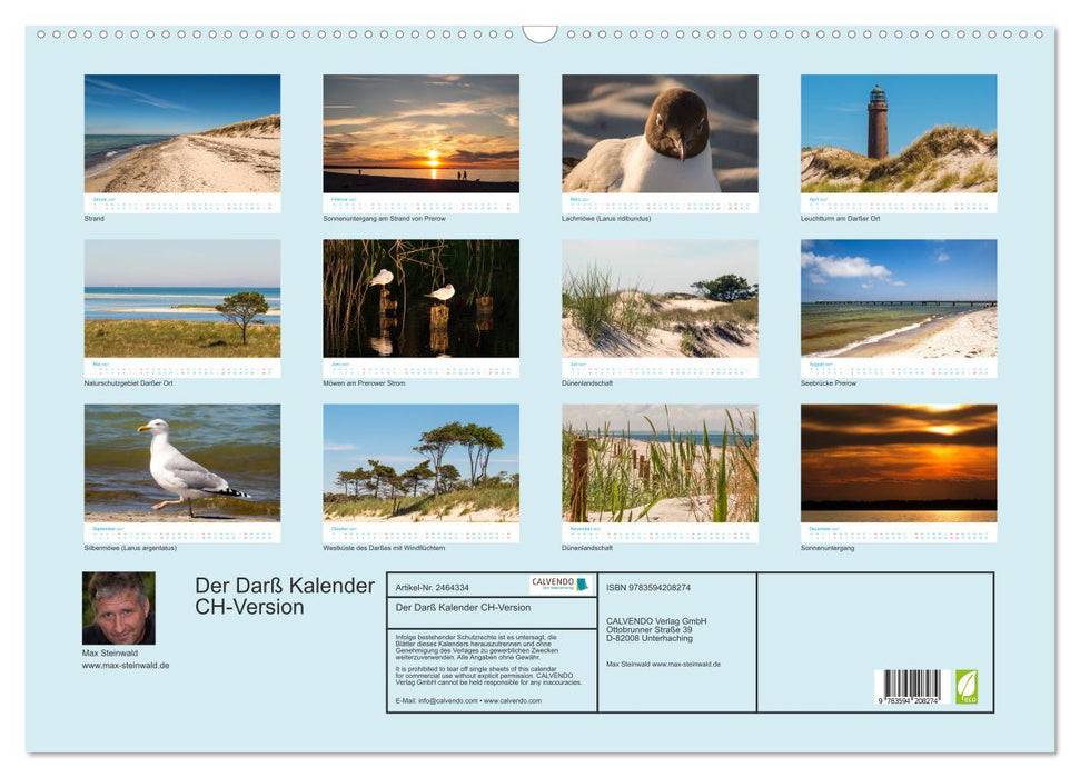 Der Darß Kalender CH-Version (CALVENDO Wandkalender 2027)