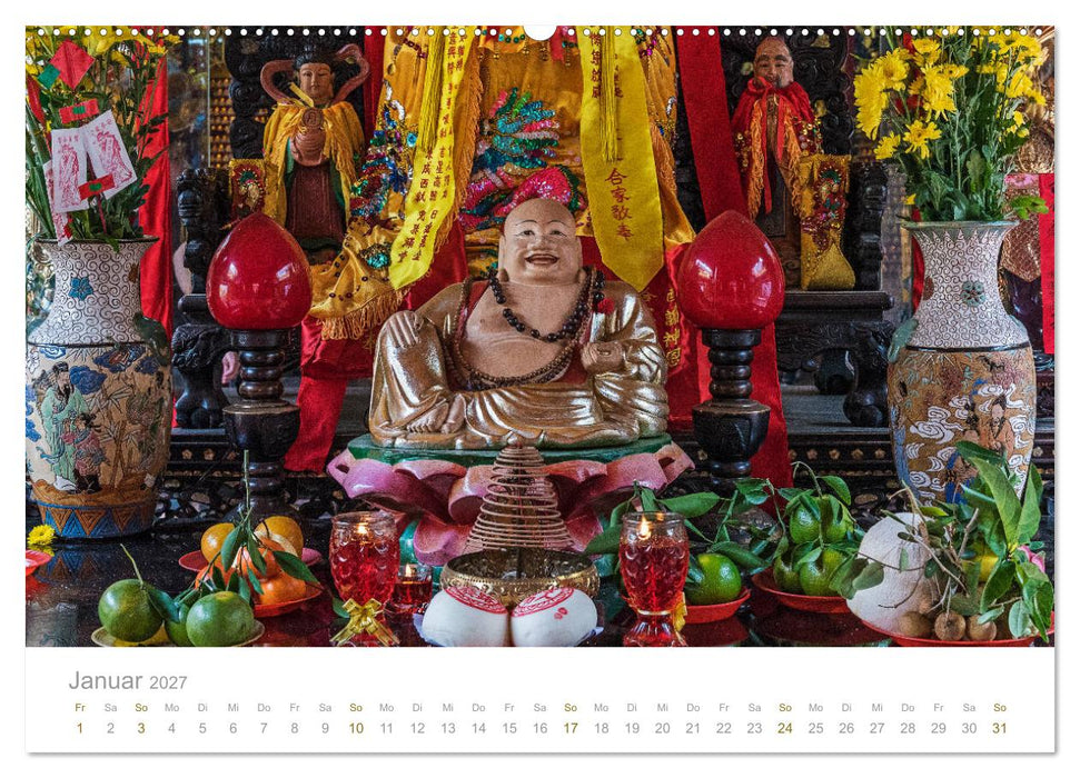 Geheimnisvolles Indochina Kambodscha, Laos, Vietnam (CALVENDO Premium Wandkalender 2027)