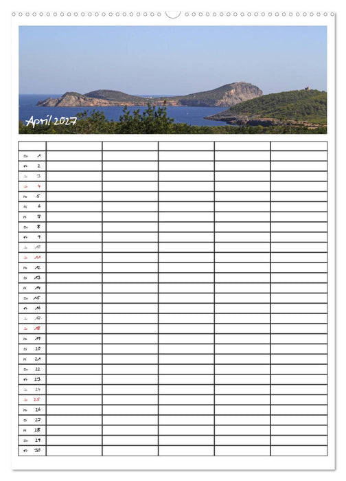 Ibiza / Familienplaner (CALVENDO Wandkalender 2027)
