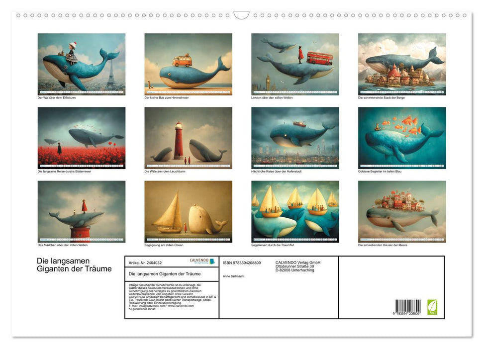 Die langsamen Giganten der Träume (CALVENDO Wandkalender 2027)
