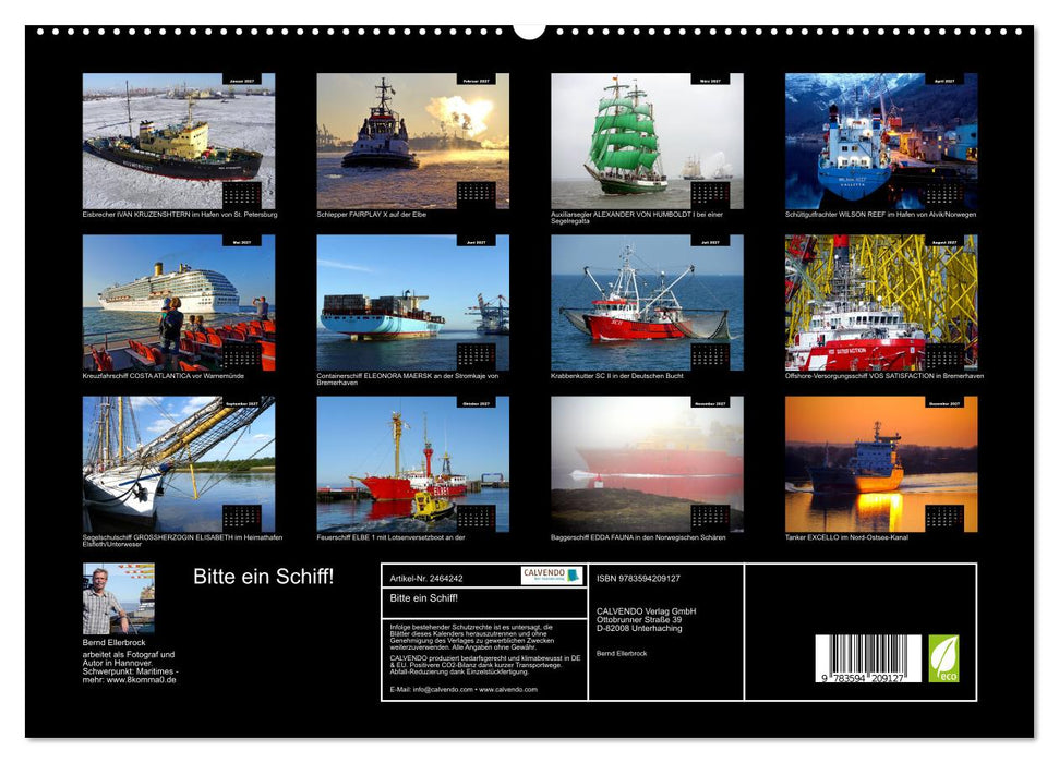 Bitte ein Schiff! (CALVENDO Premium Wandkalender 2027)