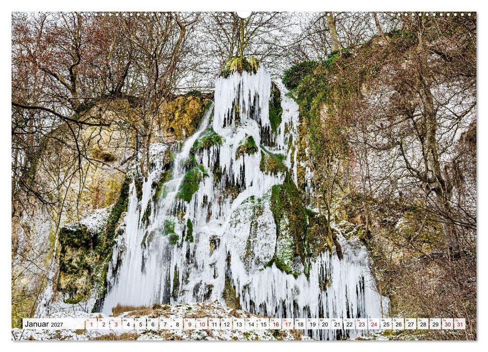 Wasserfälle auf der Schwäbischen Alb - Meisterwerke der Natur (CALVENDO Premium Wandkalender 2027)