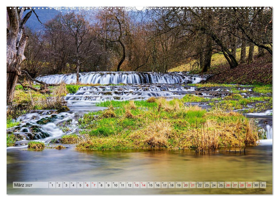 Wasserfälle auf der Schwäbischen Alb - Meisterwerke der Natur (CALVENDO Premium Wandkalender 2027)