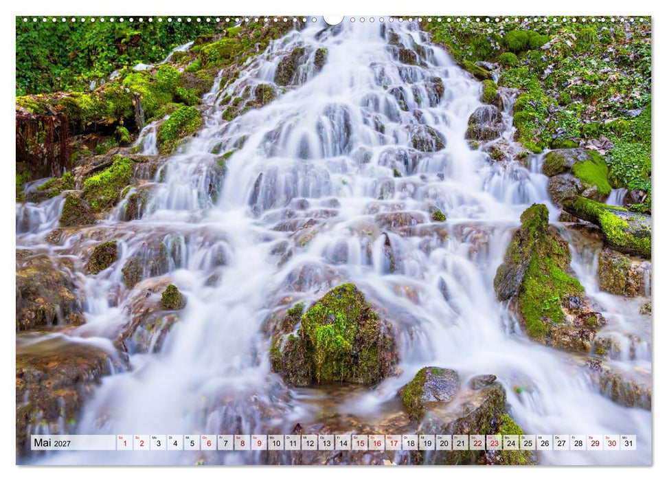 Wasserfälle auf der Schwäbischen Alb - Meisterwerke der Natur (CALVENDO Premium Wandkalender 2027)