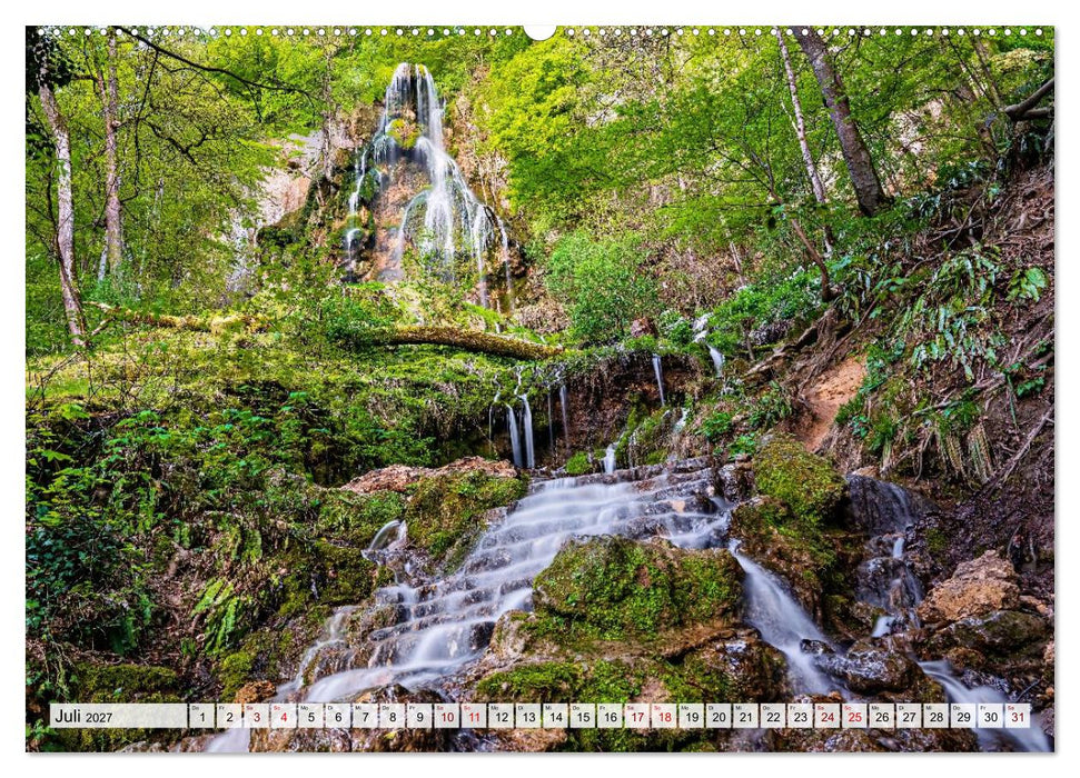 Wasserfälle auf der Schwäbischen Alb - Meisterwerke der Natur (CALVENDO Premium Wandkalender 2027)