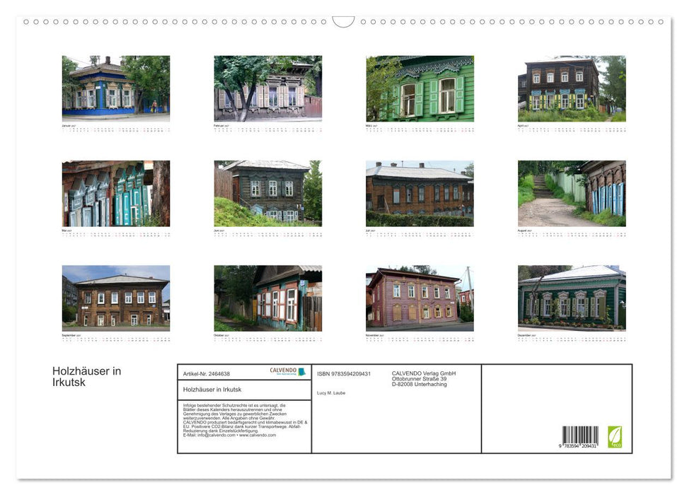 Holzhäuser in Irkutsk (CALVENDO Wandkalender 2027)