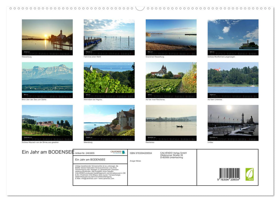 Ein Jahr am BODENSEE (CALVENDO Premium Wandkalender 2027)