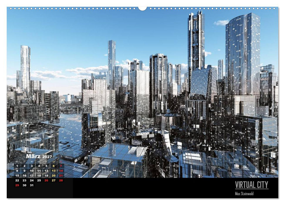 VIRTUAL CITY 2027 CH-Version (CALVENDO Premium Wandkalender 2027)