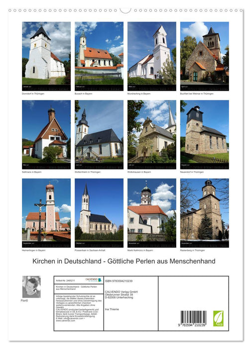 Kirchen in Deutschland - Göttliche Perlen aus Menschenhand (CALVENDO Premium Wandkalender 2027)