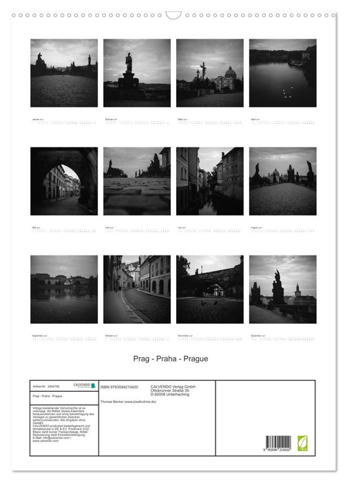 Prag - Praha - Prague (CALVENDO Wandkalender 2027)