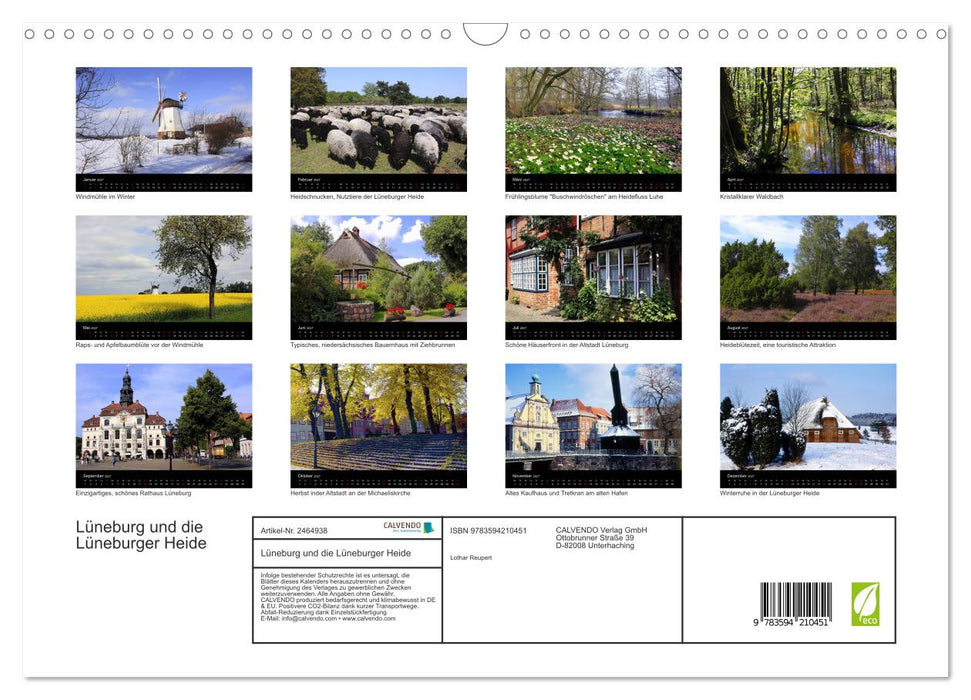 Lüneburg und die Lüneburger Heide (CALVENDO Wandkalender 2027)
