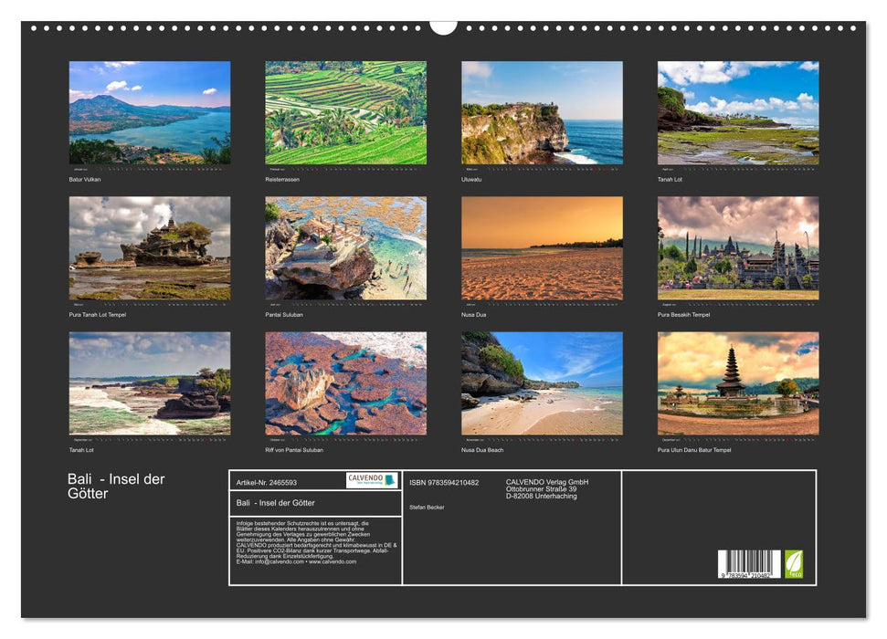 Bali - Insel der Götter (CALVENDO Wandkalender 2027)
