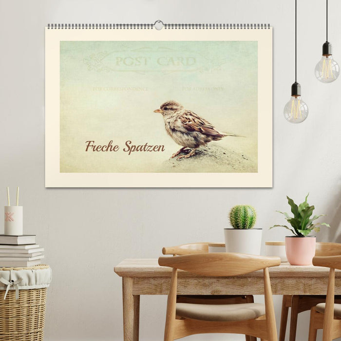 Freche Spatzen (CALVENDO Wandkalender 2027)