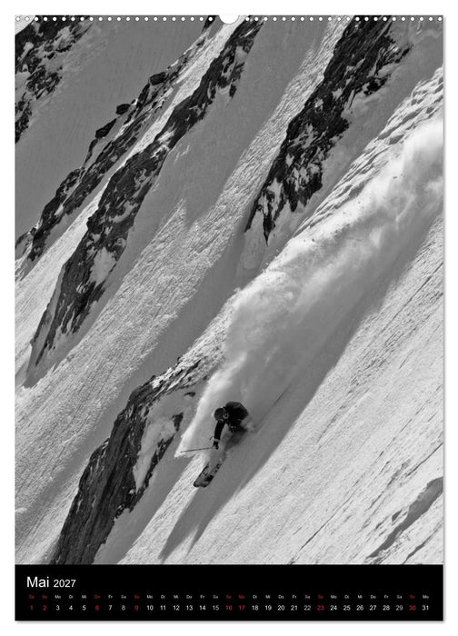 Monochrome Ski (CALVENDO Premium Wandkalender 2027)