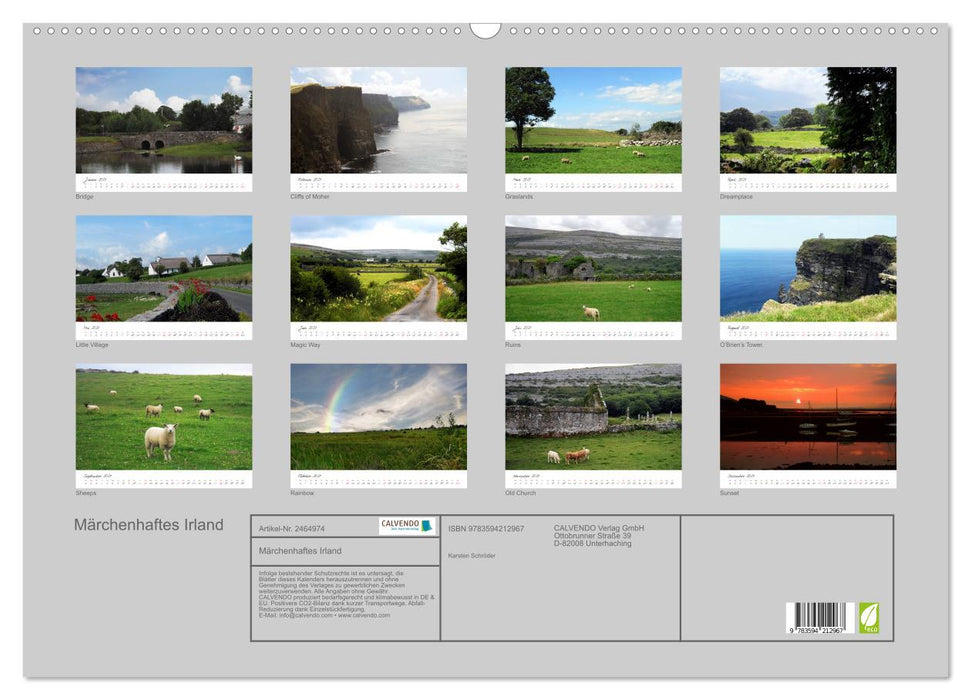 Märchenhaftes Irland (CALVENDO Wandkalender 2027)